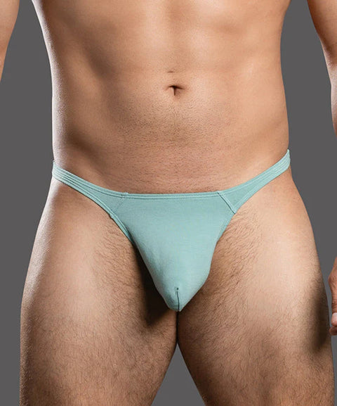 ALMOST NAKED® No-Show Ultra Low Rise Thong Sage Menswear