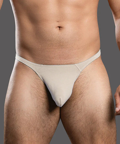 ALMOST NAKED® No-Show Ultra Low Rise Thong Taupe Menswear