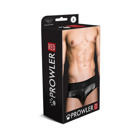 Prowler RED Wetlook Assless Brief Black Menswear
