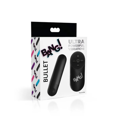 21X Vibrating Bullet with Remote Control Black Vibrators