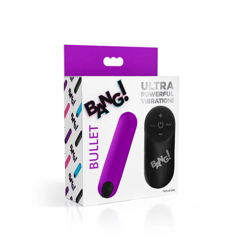 21X Vibrating Bullet with Remote Control Purple Vibrators