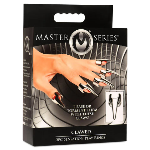 Master Series Clawed Sensation Stainless Steel Play Rings (5 Piece)