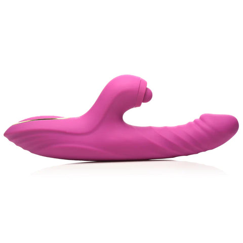 Bumping Bunny Thrusting & Pulsing Silicone Rabbit Vibrator