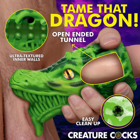 Dragon Tamer Silicone Stroker - Green Dolls & Masturbators