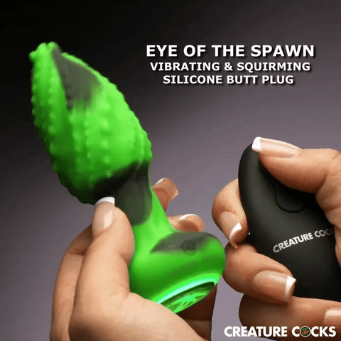 Eye of the Spawn Vibrating & Squirming Silicone Butt Plug Anal Products
