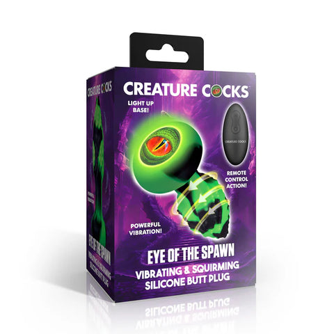Eye of the Spawn Vibrating & Squirming Silicone Butt Plug Anal Products