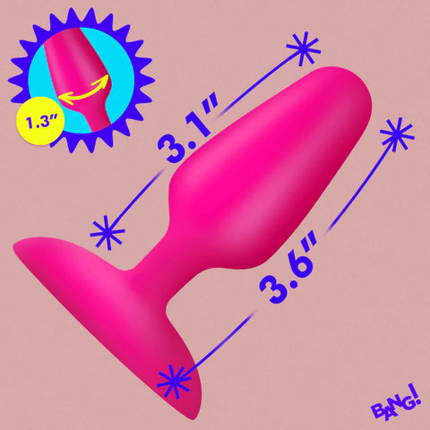 Flexible Vibrating Silicone Butt Plug - Pink Anal Products