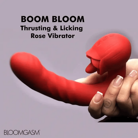 Boom Bloom Thrusting & Licking Rose Vibrator Vibrators