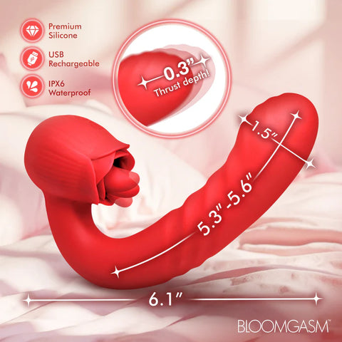 Boom Bloom Thrusting & Licking Rose Vibrator Vibrators