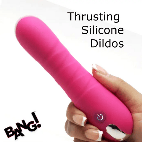 Thrusting Silicone Dildo - Pink Dongs & Dildos