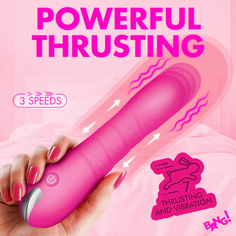 Thrusting Silicone Dildo - Pink Dongs & Dildos
