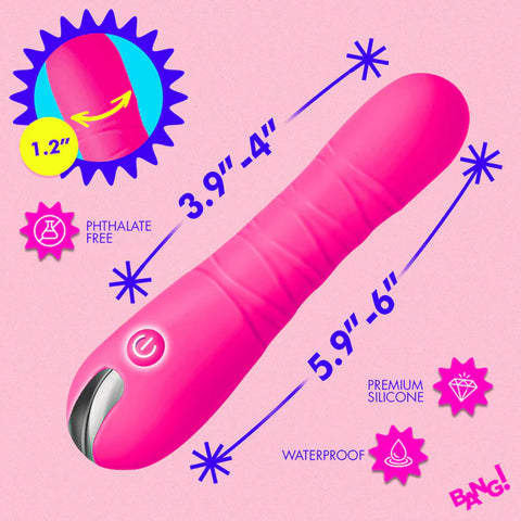 Thrusting Silicone Dildo - Pink Dongs & Dildos