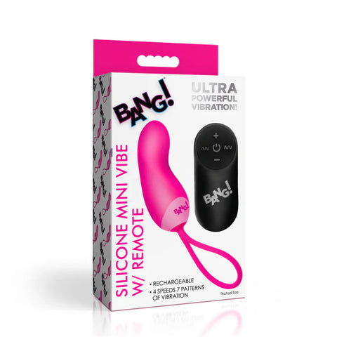 Silicone Mini Vibe w/ Remote - Pink Vibrators