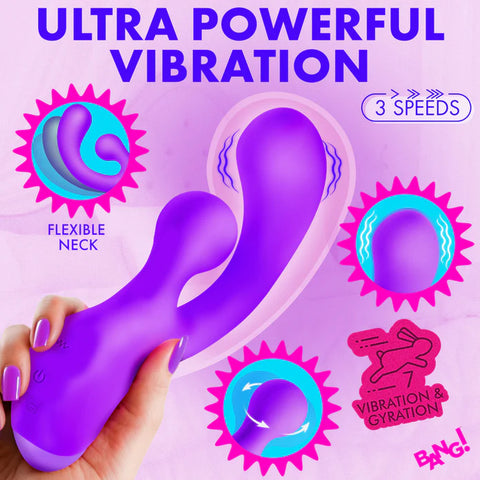 Gyro Rabbit Silicone Vibrator - Purple Vibrators