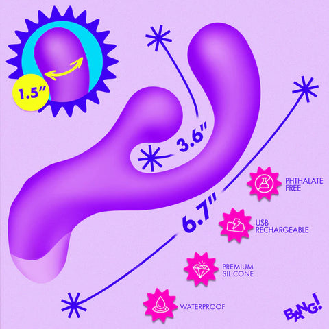 Gyro Rabbit Silicone Vibrator - Purple Vibrators