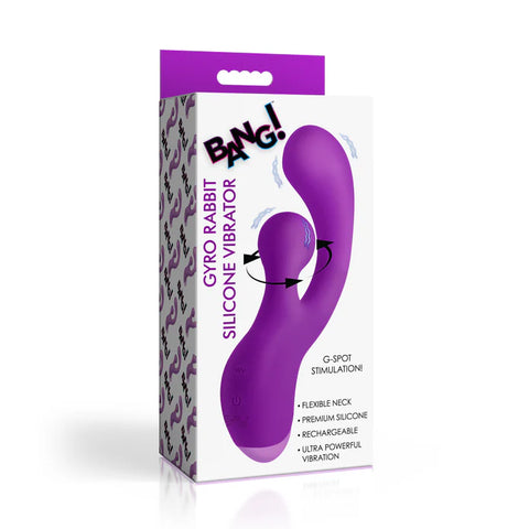 Gyro Rabbit Silicone Vibrator - Purple Vibrators