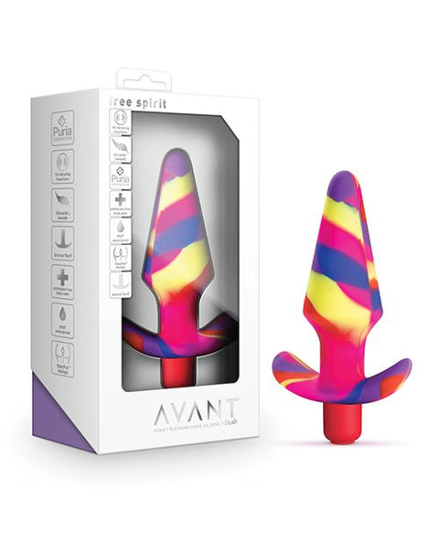 Avant Free Spirit Silicone Vibrating Plug - Scarlet