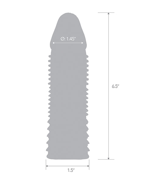 Blue Line C & B 6.5" Triple Sensation Penis Enhancing Sleeve Extension - Smoke