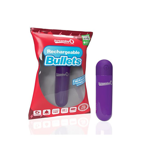 Screaming O Rechargeable Bullets - Purple Purple Vibrators