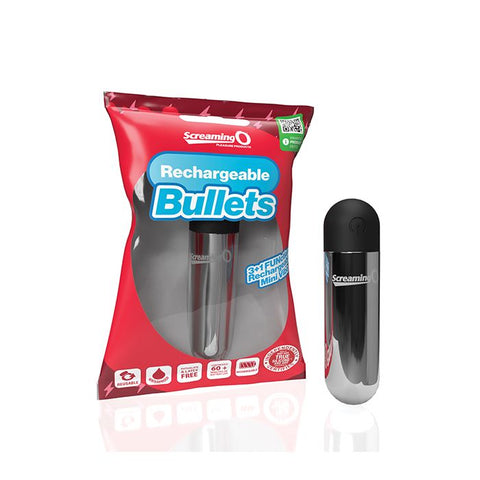 Screaming O Rechargeable Bullets Silver Vibrators