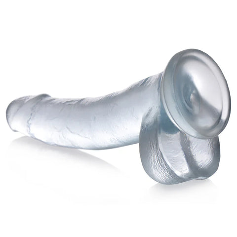 Jock C-Thru Dildo w/ Balls  - 9 Inch