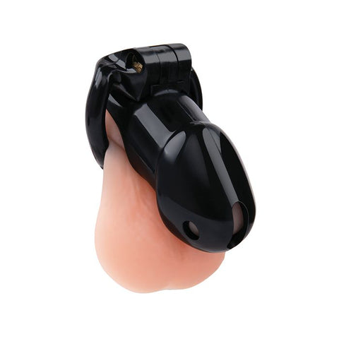 Lockmaster 4" Resin Cock Cage - Black Fetish