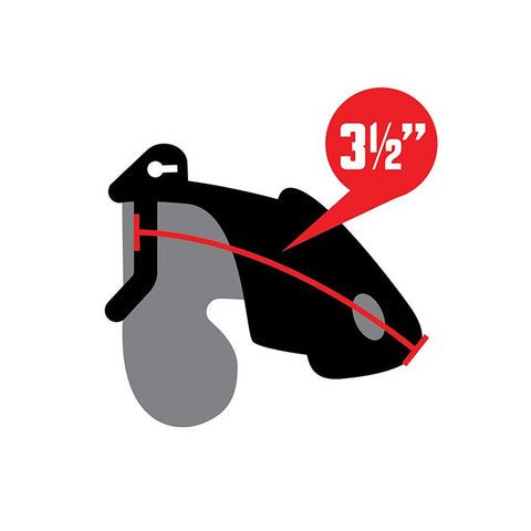 Lockmaster 3.5" Side Lock Resin Cock Cage - Clear Fetish