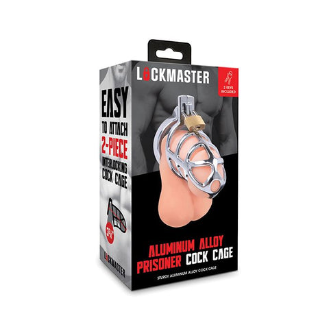 Lockmaster 3.75" Stainless Steel Prisoner Cock Cage - Silver Fetish