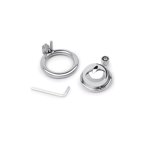 Lockmaster Stainless Steel Inverted Micro Chastity Cage - Silver Fetish