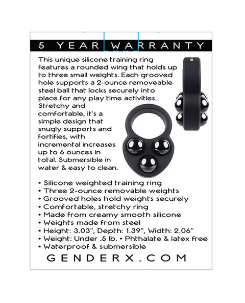 Gender X Workout Ring - Black Penis Enhancement
