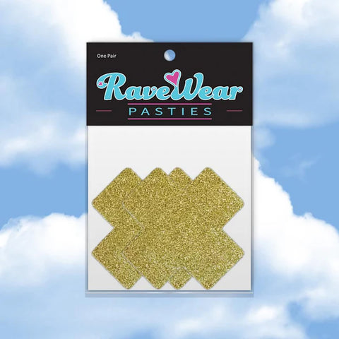 Glitter Cross Golden Yellow Pasties