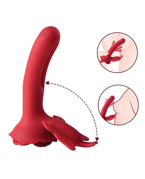 Layla Rosy Butterfly Clit Stimulator Flapping G-Spot Vibrator - Red