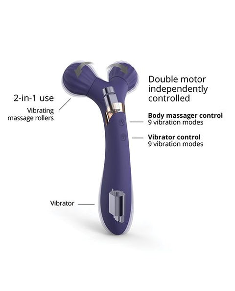 Love to Love Fireball Forked Vibrator - Midnight Indigo Vibrators