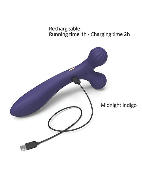 Love to Love Fireball Forked Vibrator - Midnight Indigo Vibrators