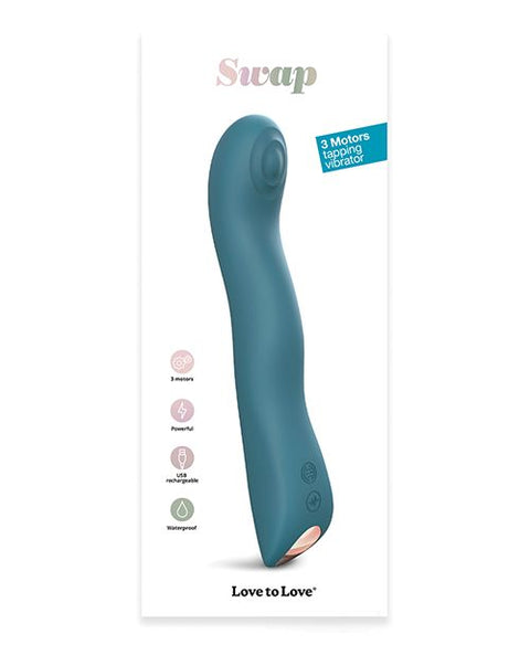 Love to Love Swap Tapping Vibrator - Teal Me