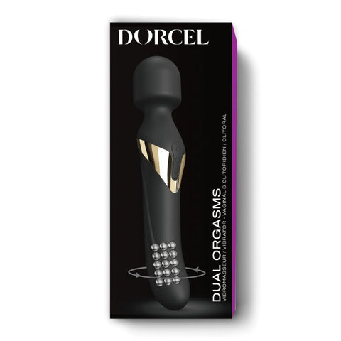 Dorcel Dual Orgasms Wand - Black/Gold Vibrators