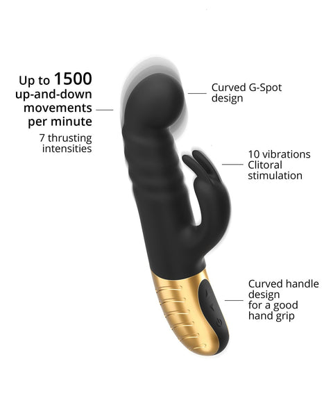 Dorcel G-Stormer Thrusting G Spot Rabbit - Black/Gold Vibrators