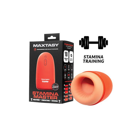 Maxtasy Stamina Master Heat up & Vibrating Stroker - Orange Dolls & Masturbators