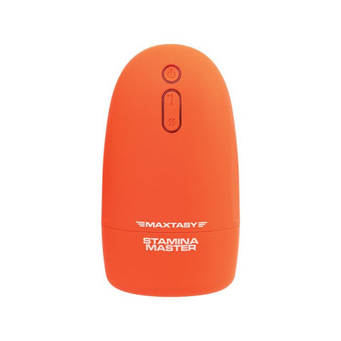 Maxtasy Stamina Master Heat up & Vibrating Stroker - Orange Dolls & Masturbators