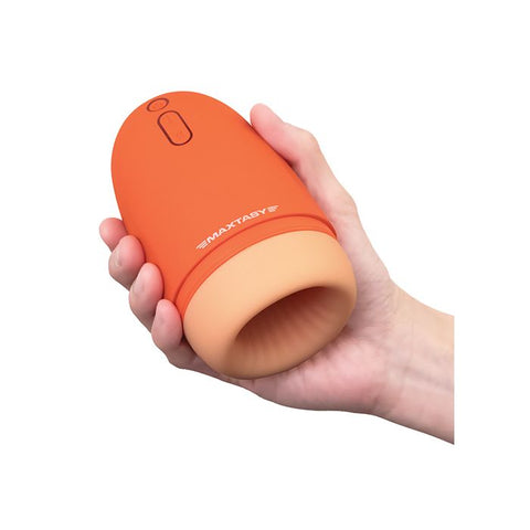 Maxtasy Stamina Master Heat up & Vibrating Stroker - Orange Dolls & Masturbators