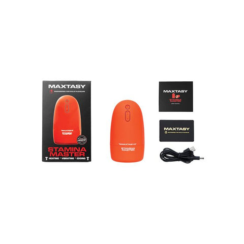 Maxtasy Stamina Master Heat up & Vibrating Stroker - Orange Dolls & Masturbators