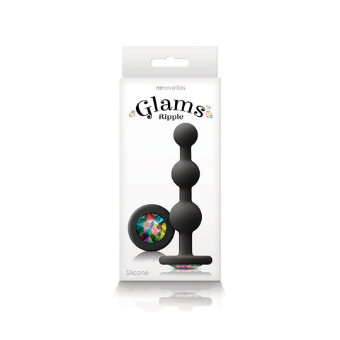 Glams - Ripple Rainbow Gem - Black Anal Products