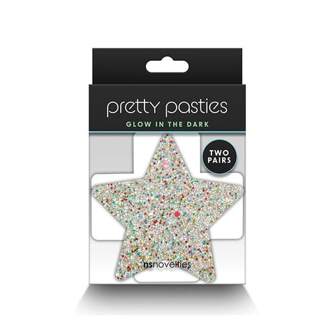 Pretty Pasties Star & Cross Glow in the Dark - 2 Pair