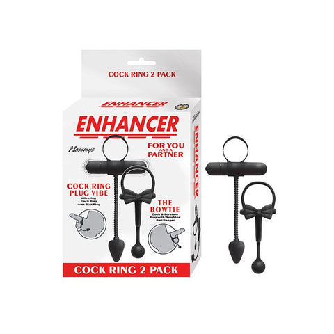 Enhancer Cockring 2 Pack - Black Penis Enhancement