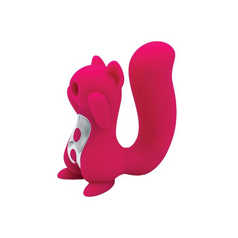 Natalie's Toy Box Screaming Squirrel Pulsing and Vibrating - Hot Pink Vibrators