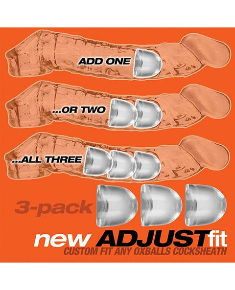 Oxballs Cocksheath Adjustfit Inserts - Pack of 3 Clear Penis Enhancement