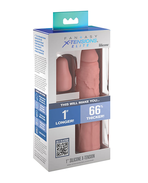 Fantasy X-tensions Elite 7" Sleeve w/1" Plug - Light Penis Enhancement