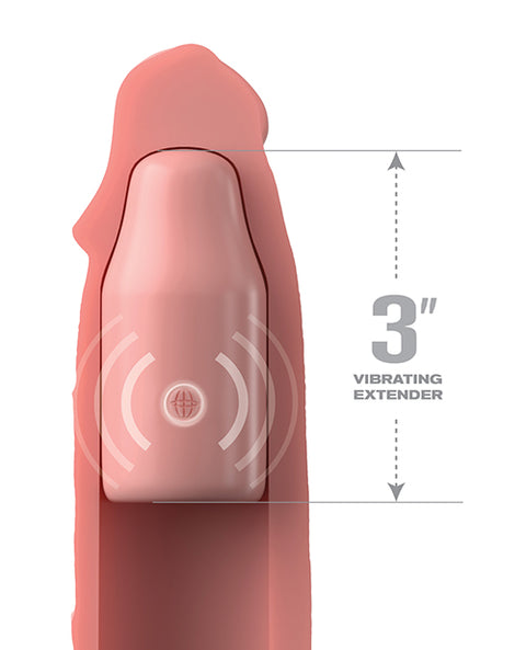 Fantasy X-tensions Elite 9" Sleeve Vibrating 3" Plug w/Remote Penis Enhancement