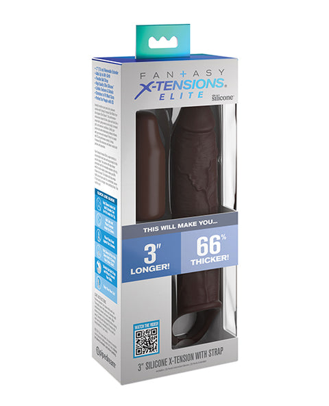 Fantasy X-tensions Elite 7" Extension w/Strap - Brown Penis Enhancement