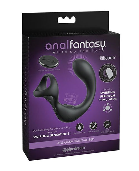 Anal Fantasy Elite Ass-Gasm Taint-Alizer P-Spot Vibrator - Black